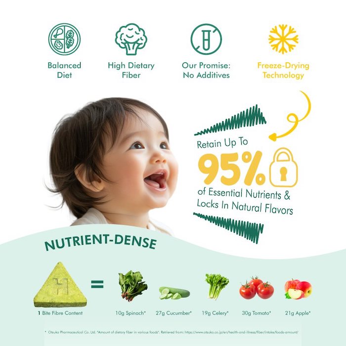 hanya freeze dried vege bites healthy high fibre veggie vegetables and fruits biscuits cracker 蔬菜水果健康高纤维零食饼干